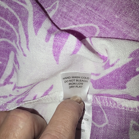 Purple Hawaiian Style Dress Large - Picture 4 of 14